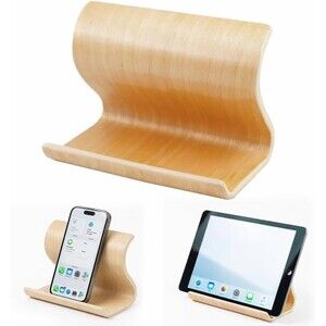 Bamboo Cell Phone Stand Wooden Desktop Holder for iPhone iPad Tablet Phones